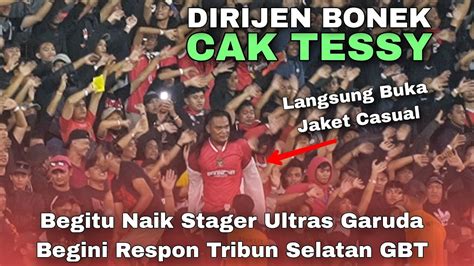 Saat Capo Bonek Cak Tessy Datangi Ultras Garuda Di Tribun Selatan Gbt