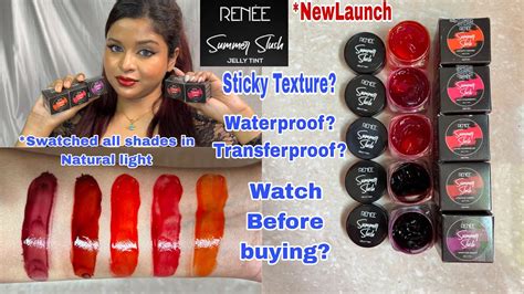 Renee Summer Slush Jelly Tint Swatches Honest Review Swatches In