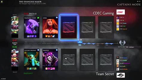 Dota 2 Shanghai Major Secret Vs CDEC Game 1 YouTube