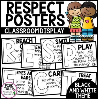 Respect Acrostic Poem Poster Set Classroom Decor Tpt