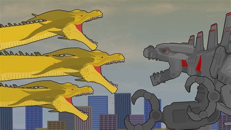 Godzilla Ps Mecha King Ghidorah Vs Space Godzilla Vs Burning Godzilla ...