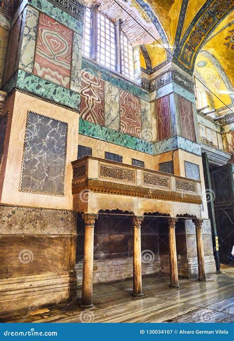 The Narthex Of The Hagia Sophia Mosque Istanbul Turkey Editorial