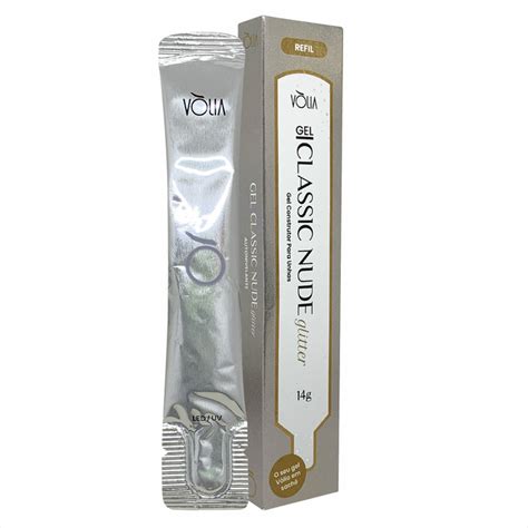Gel Volia Sachê Glitter Nude Belezeira