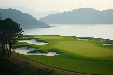 A Green Golf Course Background, Gyeonggi Do, High Resolution, Golf ...