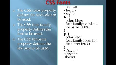 Html Css Styles Lesson Part Theory Part Briefly Explained In