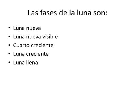 Fases Lunares Presentacion Ppt