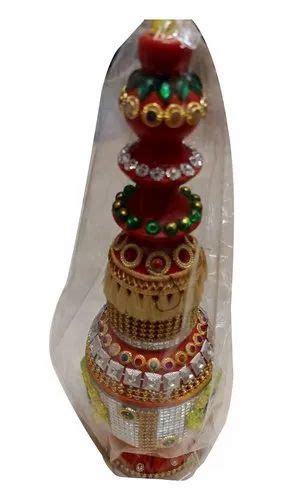 Red Round Wooden Kalash Design Sindoor Box At Rs Piece In Varanasi