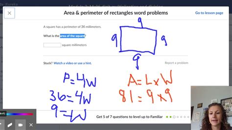 Area And Perimeter Of Rectangles Word Problems Youtube