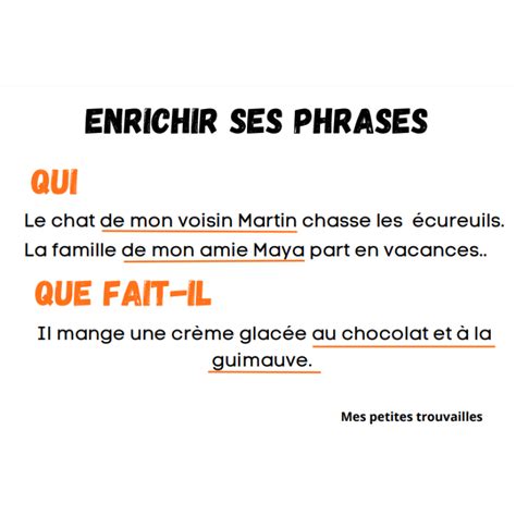 Enrichir Ses Phrases