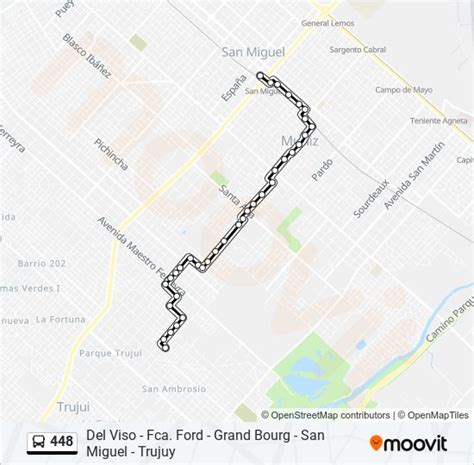 Ruta 448 Horarios Paradas Y Mapas San Miguel Fondo De Trujuy