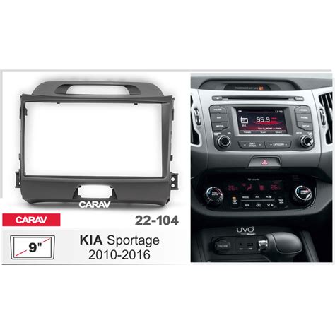 Kit Mascherina Autoradio 9 Pollici KIA Sportage Grigio Scuro