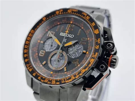 Seiko V175 0cl0 Prospex Solar Flight Chronograph Watch £24999 Picclick Uk