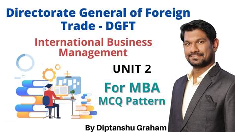 DGFT Directorate General Of Foreign Trade MBA MCQ Questions