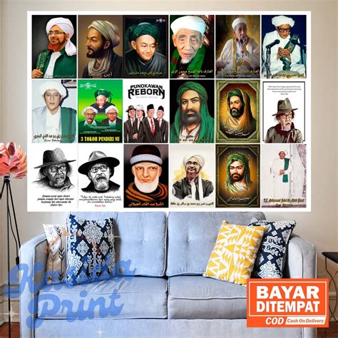 Jual Hiasan Dinding Ulama Nusantara Poster Ulama Dan Habaib Poster Kayu