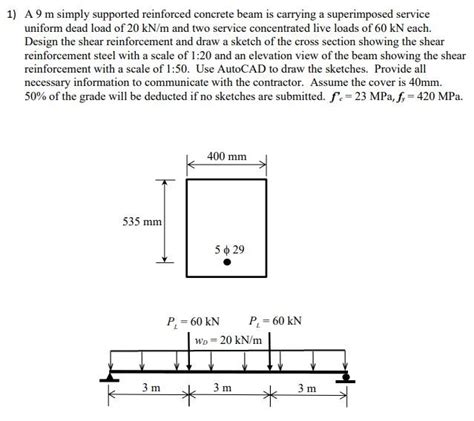 Solved The Reinforced Concrete Beam Shown In The Figure 58 OFF