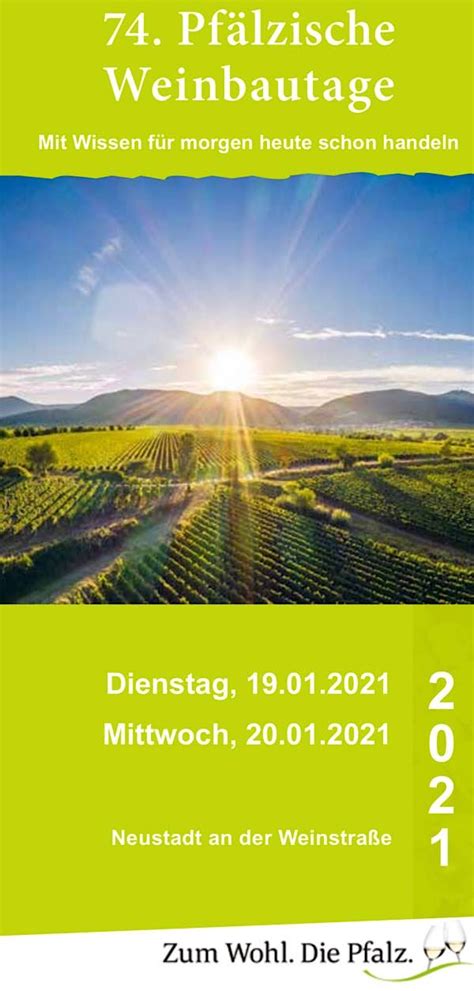 Neustadt Pfälzische Weinbautage 2021 am 19 und 20 Januar online