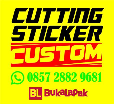 Jual Cutting Sticker Stiker Cutting Desain Bebas Bisa Custom Design