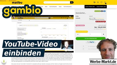 Gambio Youtube Video Einbinden Youtube