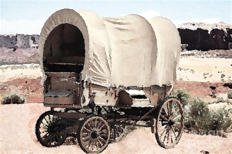 Covered Wagon From The Old West Mixed Media By Bilancy Art Fine Art