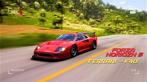 The Legendary Ferrari F40 Forza Horizon 5 4k Gameplay Logitech