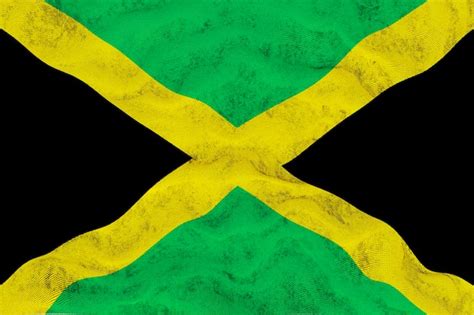 Bandeira Nacional Da Jamaica Fundo Bandeira Da Jamaica Foto Premium