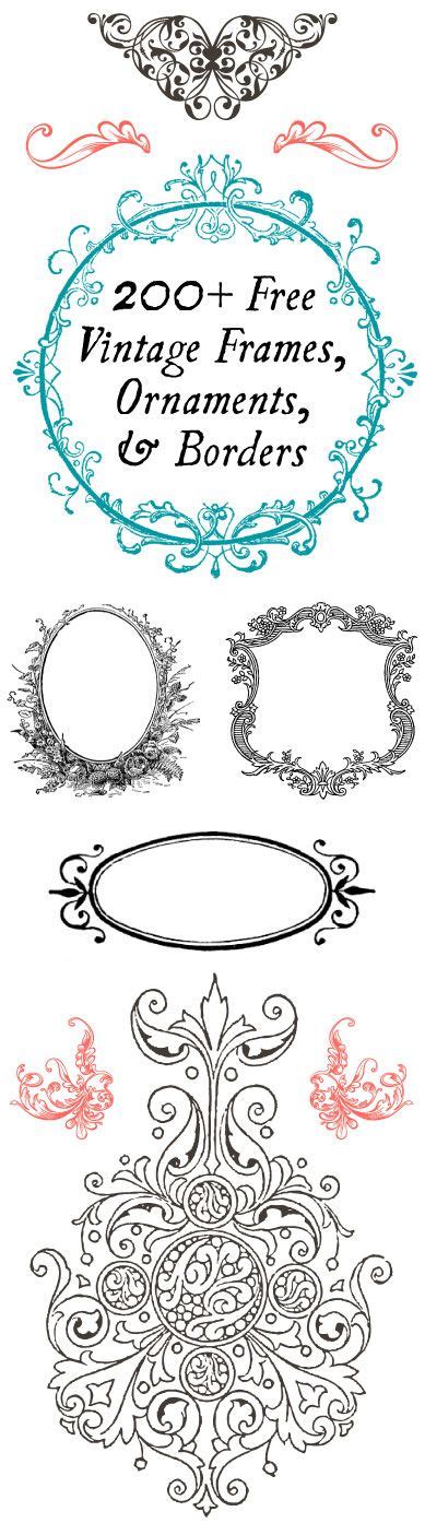 Free Vintage Frames Ornaments And Borders Perfect For Diy