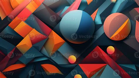 Abstract geometric background. Generative AI 28624869 Stock Photo at ...