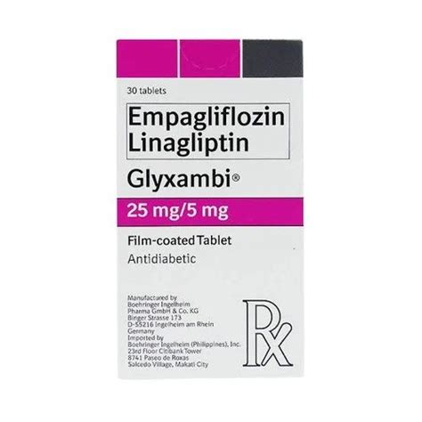 Empagliflozin Tablet Glyxambi 25mg 5mg Tablet Strip Rs 600 Strip