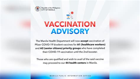 Manila LGU Sinimulan Na Ang Pagtuturok Ng Bivalent Vaccines Sa Mga