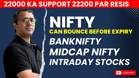 Can Nifty Bounce Before Expiry Nifty Got Max Support At 22000 Now