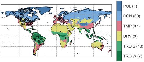 Map Of The K Ppen Geiger Climate Classification And The Grdc Stations