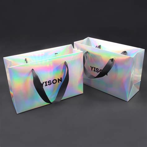 Luxury Custom Printed Popular Shopping T Holographic Paper Bag