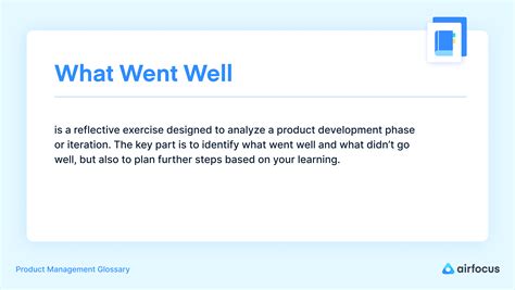 What Is What Went Well? Definition and Examples | airfocus