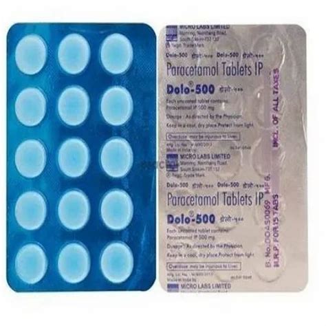 Dolo Paracetamol Tablet For Fever Tablets In One Strip At Rs