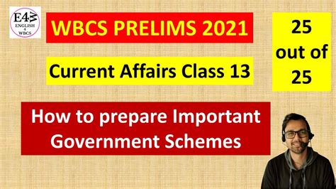 How To Prepare Govt Schemes For Wbcs Prelims Current