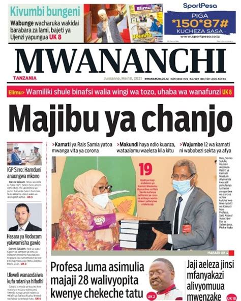 Magazeti Ya Leo May 18 2021