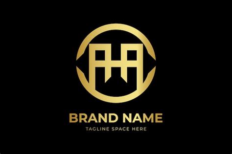 Premium Vector | Aha logo initial letter in line square concept aha ...