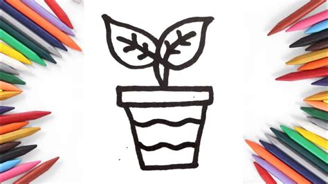 How To Draw A Plant Plant Drawing For Kids Easy Plant Drawing For