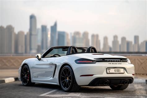 Rent Porsche Boxster Gts White In Dubai Convertible Octane Luxury