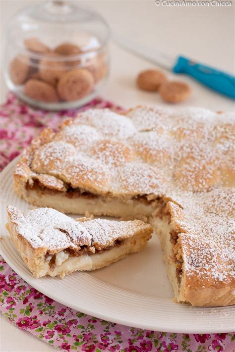 Crostata Con Crema E Amaretti Buonissima Nel Dolci Ricette