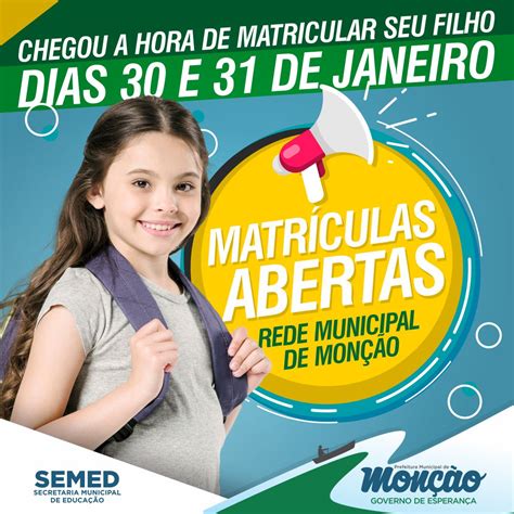 Prefeitura De Monção Ma Abertas As MatrÍculas Para A Rede