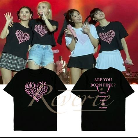 KAOS BLACKPINK BORN PINK WORLD TOUR 2022 2023 BAJU TSHIRT BLACK PINK