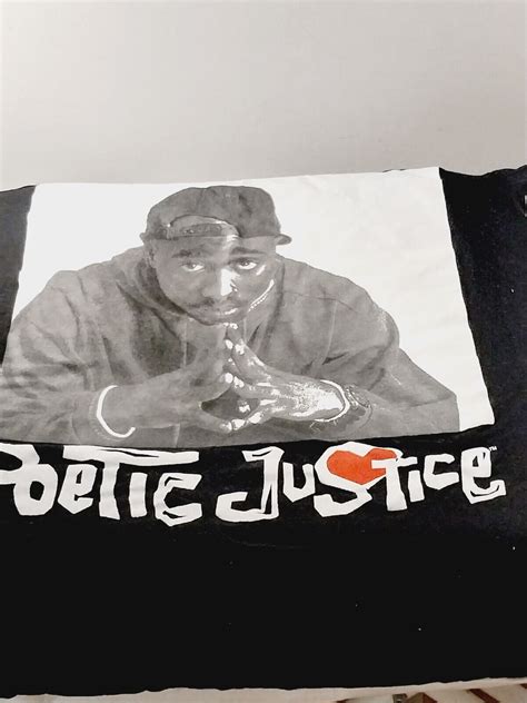 Tupac Poetic Justice Teeshirt, Black, Large - Gem