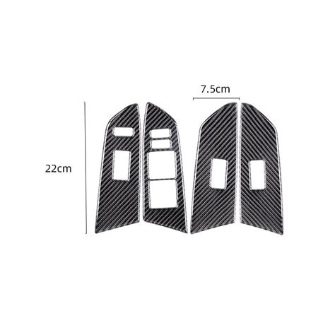 Carbon Fiber Car Door Window Lift Button Frame Cover For Toyota Tundra 14 18 Ebay