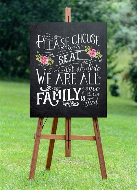 Chalkboard Wedding Sign Printable Wedding Sign Pick A Seat Wedding