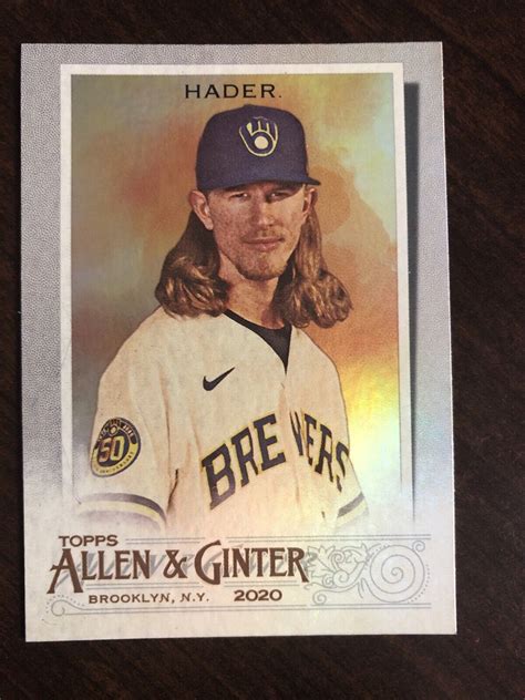 Topps Allen And Ginter Hot Box Silver Josh Hader Milwaukee