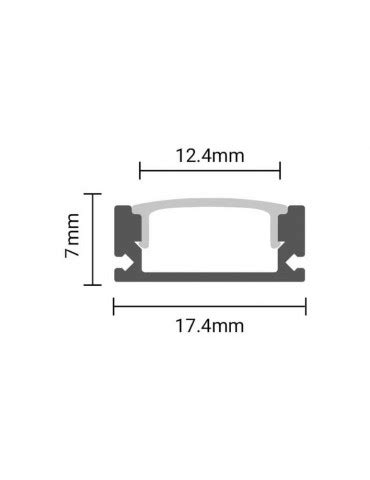 Perfil Aluminio Slim Superficie Completo Tiras De Led