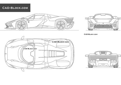 Ferrari Daytona Sp3 Autocad Blocks 42 Off