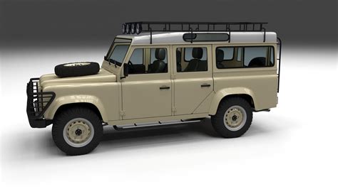 Land Rover Defender 110 Station Wagon HDRI 3D Model 139 Blend Obj