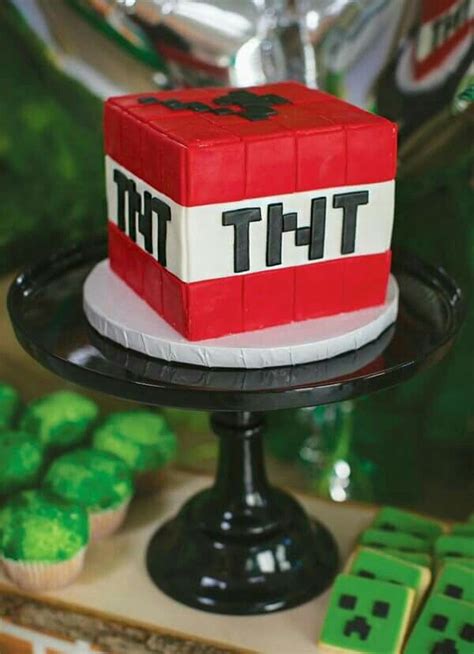 Minecraft Themed TNT Cake